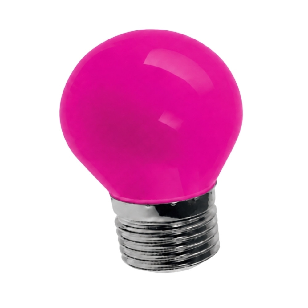 LAMPADA LED BOLINHA E27 6W BIVOLT ROSA 480LM - LUMINATTI
