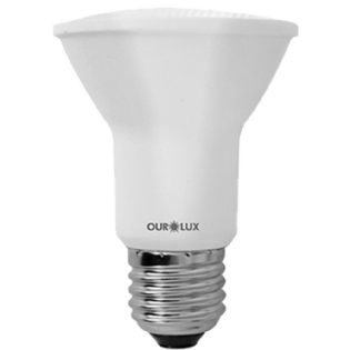 LAMPADA LED PAR20 E27 6W BIVOLT LUZ AMARELA 3000K 420LM 36G IP65 - OUROLUX