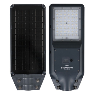 LUMINARIA LED PUBLICA SOLAR 100W BIVOLT LUZ BRANCA 6500K 2000LM - BLUMENAU