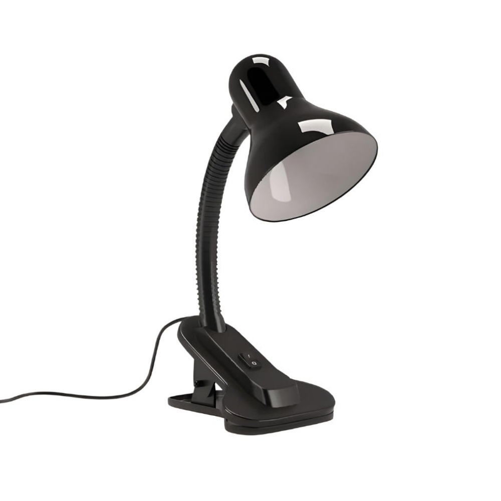 LUMINARIA DE MESA VIKING PARA 1 LAMPADA E27 CLIP PRETO BIVOLT - LUMINATTI