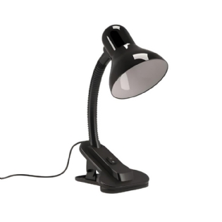 LUMINARIA DE MESA VIKING PARA 1 LAMPADA E27 CLIP PRETO BIVOLT - LUMINATTI
