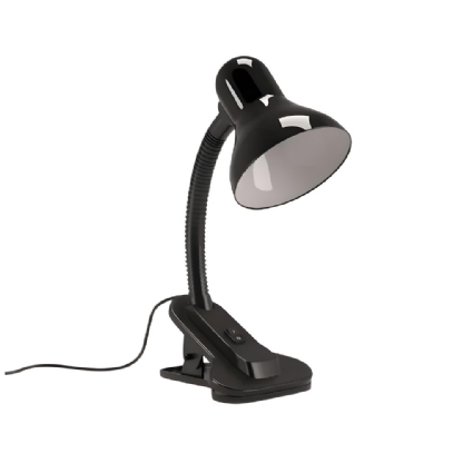 LUMINARIA DE MESA VIKING PARA 1 LAMPADA E27 CLIP PRETO BIVOLT - LUMINATTI