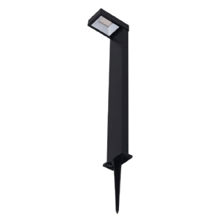 LUMINARIA LED GRASS 10W BIVOLT LUZ AMARELA 3000K 700LM QUADRADO PRETO IP65 - GAYA
