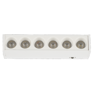LUMINARIA LINEAR FOCCO MAG BRANCO 48V 24G 6W LUZ AMARELA 2700K - GAYA