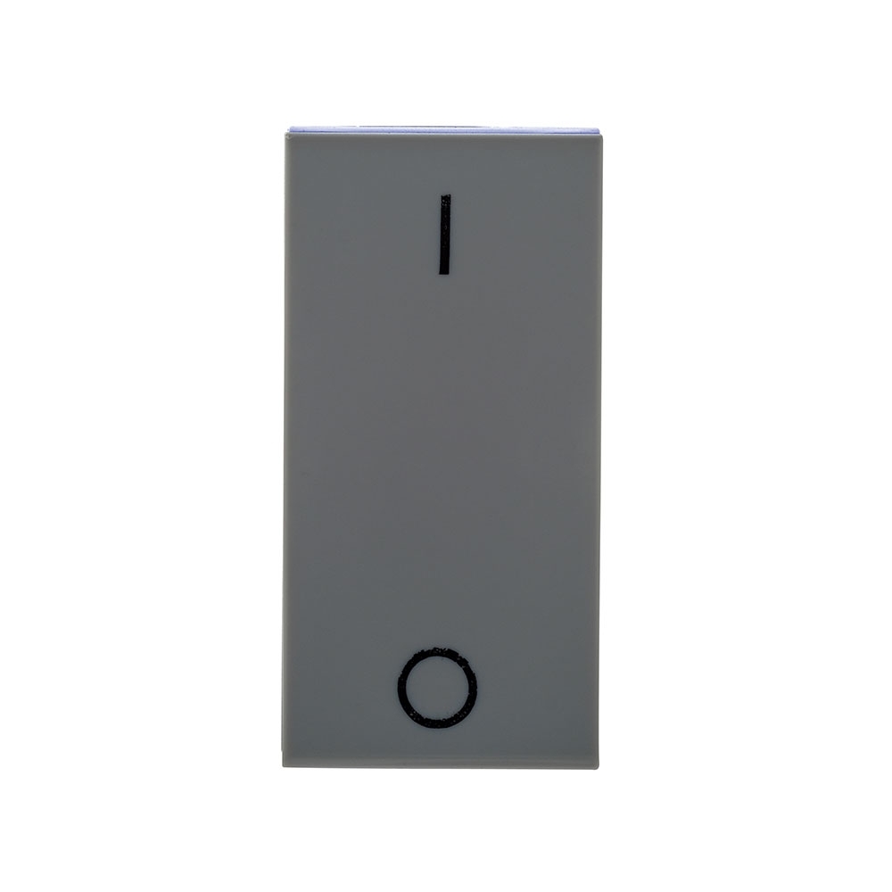 MODULO INTERRUPTOR BIPOLAR SIMPLES 10A 250V CINZA - PIAL PLUS+