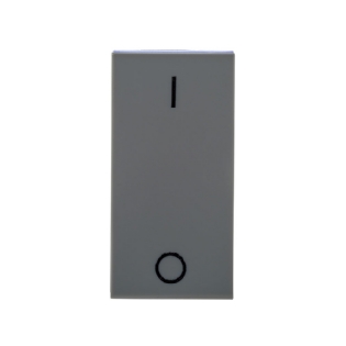 MODULO INTERRUPTOR BIPOLAR SIMPLES 10A 250V CINZA - PIAL PLUS+