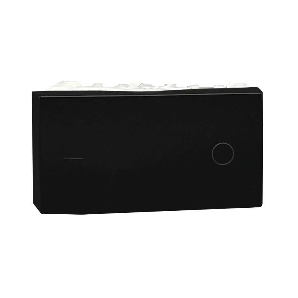 MODULO INTERRUPTOR BIPOLAR SIMPLES 10A 250V PRETO FOSCO INOVA PRO - ALUMBRA