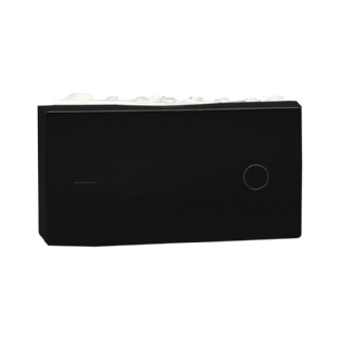 MODULO INTERRUPTOR BIPOLAR SIMPLES 10A 250V PRETO FOSCO INOVA PRO - ALUMBRA