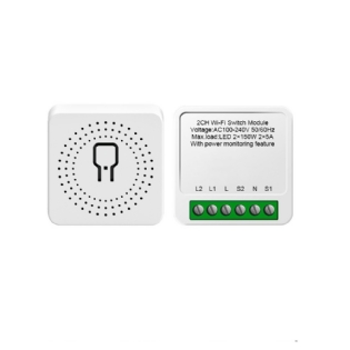 MODULO INTERRUPTOR INTERNO MINI 2 CANAIS AMBIENTE CONECTADO - STECK