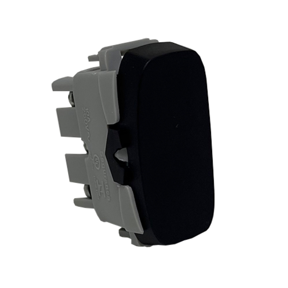 MODULO INTERRUPTOR PARALELO 10A 250V PRETO GRACIA/MAXX - ALUMBRA