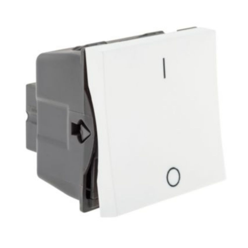 MODULO PARA 1 INTERRUPTOR BIPOLAR SIMPLES 25A 250V BRANCO - PIAL PLUS+