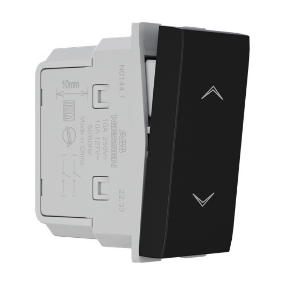MODULO PULSADOR PERSIANA 10A 250V PRETO ORIGEN - ABB
