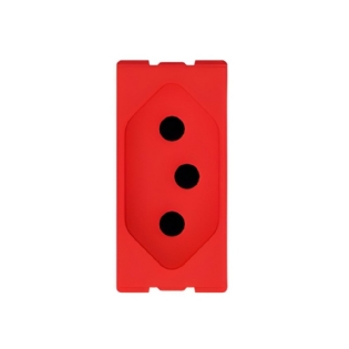 MODULO TOMADA 2 PINOS + TERRA 20A 250V VERMELHO ORIGEN - ABB