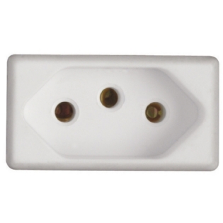 MODULO TOMADA 2 POLO +TERRA 10A 250V BRANCO LIZ - TRAMONTINA