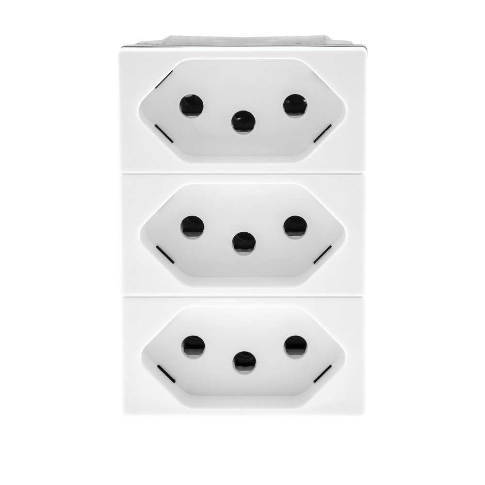 MODULO TOMADA 2 POLOS + TERRA 10A 250V BRANCO TRIPLEX PIAL PLUS+ - LEGRAND