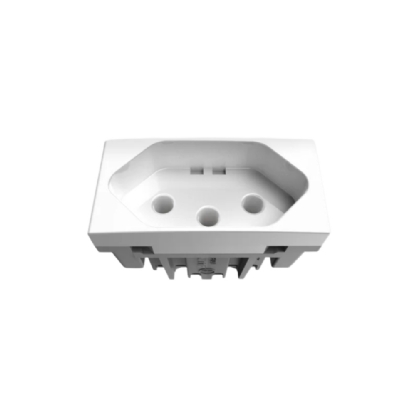 MODULO TOMADA 2 POLOS + TERRA 10A BRANCO INOVA PRO - ALUMBRA