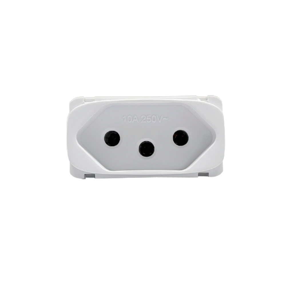 MODULO TOMADA 2 POLOS + TERRA 10A BRANCO GRACIA/MAXX - ALUMBRA