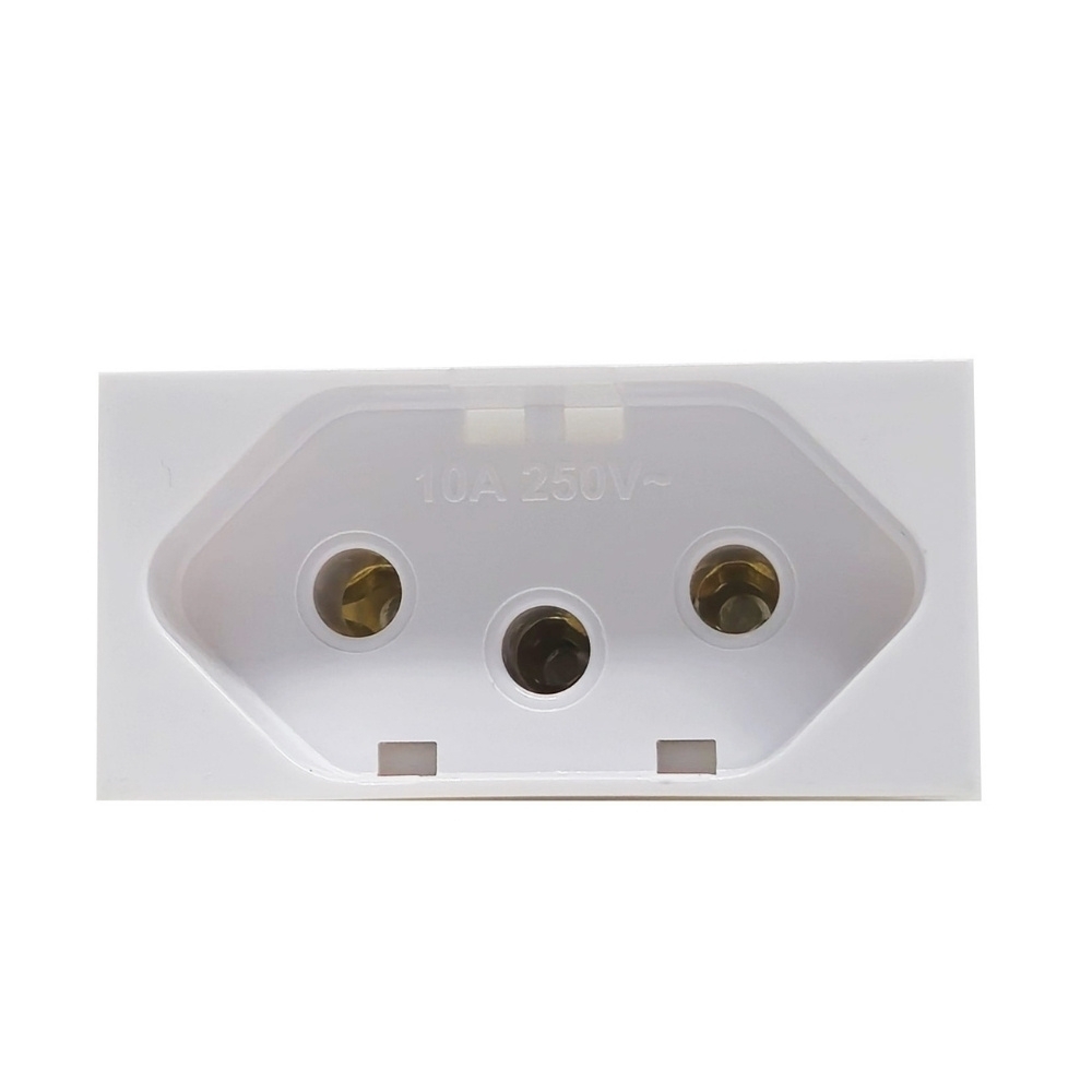 MODULO TOMADA 2 POLOS + TERRA 10A BRANCO INOVA PRO - ALUMBRA