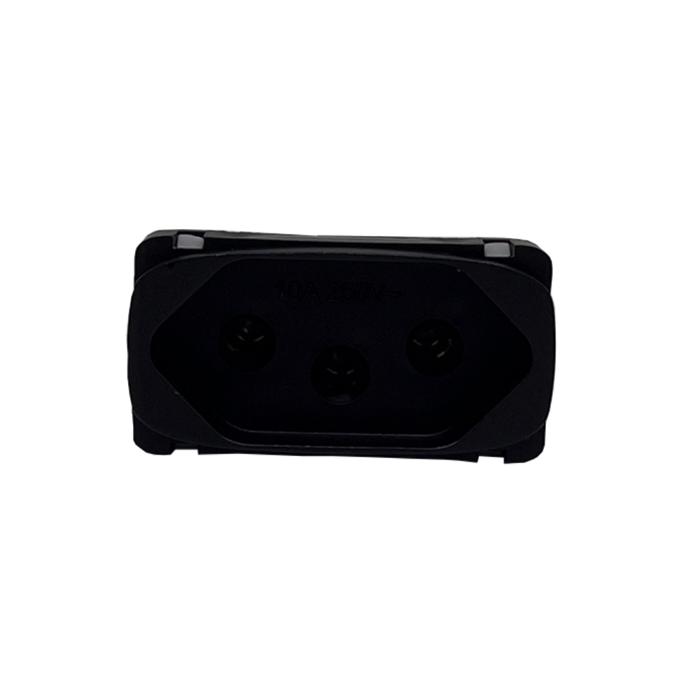 MODULO TOMADA 2 POLOS + TERRA 10A PRETO GRACIA/MAXX - ALUMBRA