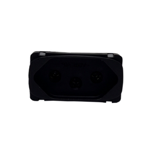 MODULO TOMADA 2 POLOS + TERRA 10A PRETO GRACIA/MAXX - ALUMBRA