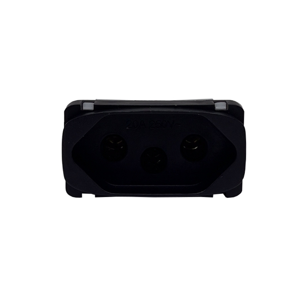 MODULO TOMADA 2 POLOS + TERRA 20A PRETO GRACIA/MAXX - ALUMBRA