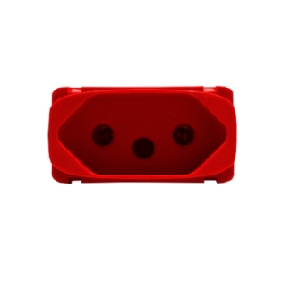 MODULO TOMADA 2 POLOS + TERRA 20A VERMELHO GRACIA/MAXX - ALUMBRA