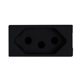 MODULO TOMADA 2P+T 10A 250V PRETO 1M 250V MATIXGO - BTICINO