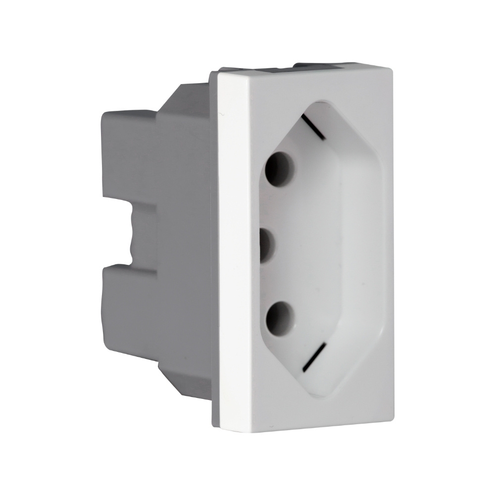 MODULO TOMADA 2P+T 20A 250V BRANCO 1M 250V MATIXGO - BTICINO