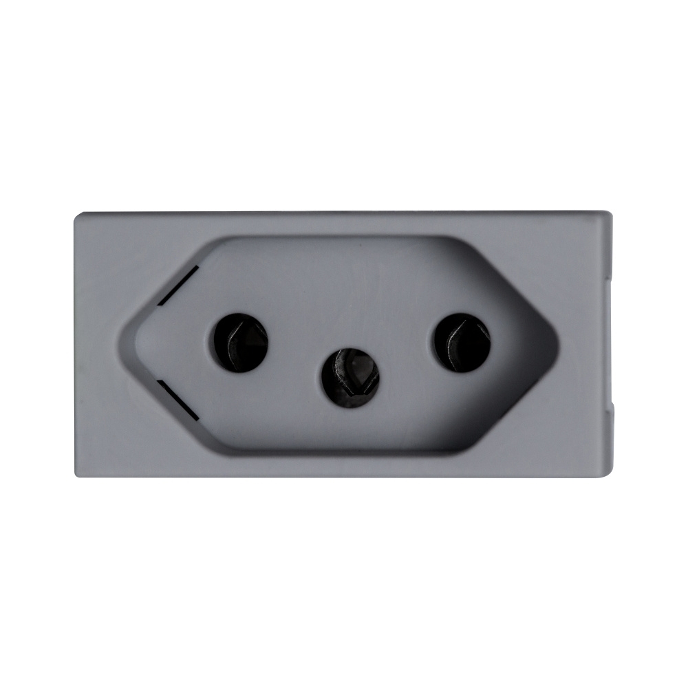 MODULO TOMADA 2P+T 10A 250V CINZA 1M 250V MATIXGO - BTICINO
