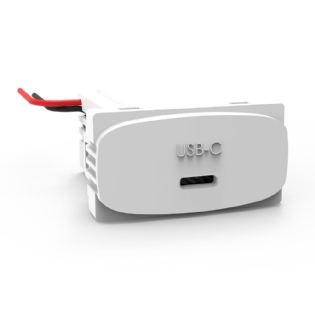 MODULO TOMADA USB-C 25W BIVOLT BRANCO GRACIA MAXX - ALUMBRA