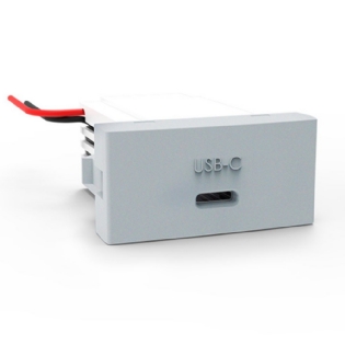 MODULO TOMADA USB-C 25W BIVOLT TITANIUM INOVA PRO CLASS - ALUMBRA
