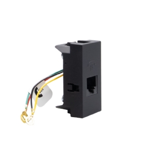 MODULO TOMADA RJ11 PARA TELEFONE PRETO 1M MATIXGO - BTICINO