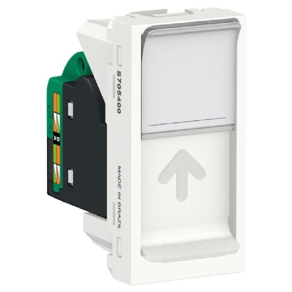 MODULO TOMADA RJ45 8 FIOS UTP CAT5E 1 MODULO ORION BRANCO - SCHNEIDER