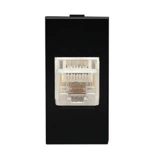 MODULO TOMADA RJ45 CAT 6E PRETO FOSCO INOVA PRO - ALUMBRA