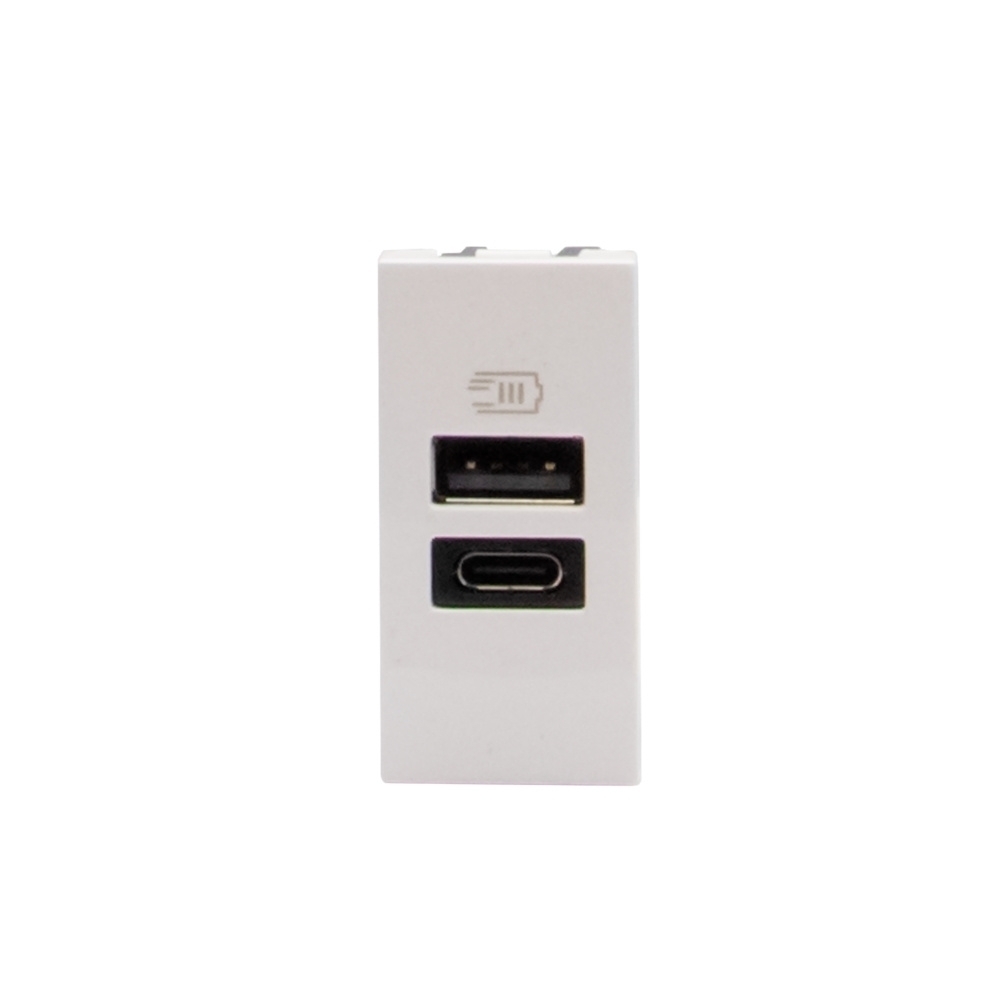 MODULO TOMADA USB A+C 15W BRANCO 1M MATIXGO - BTICINO