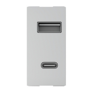 MODULO TOMADA USB A+C 3A 250V BRANCO ORIGEN - ABB