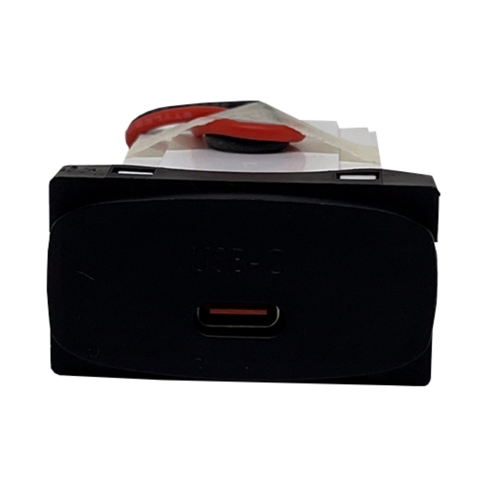 MODULO TOMADA USB-C 25W BIVOLT PRETO GRACIA MAXX - ALUMBRA