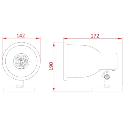 Spot Aluminio Medio Fechado para 1 Lampada PAR30 E27 Preto - FM Lustres