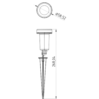 ESPETO BLINDADO PARA 1 LAMPADA GU10 MINI DICROICA MR16 PRETO - FM LUSTRES
