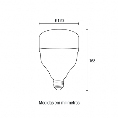 LAMPADA LED ALTA POTENCIA E27 50W BIVOLT LUZ BRANCA 6500K 4000LM - BLUMENAU