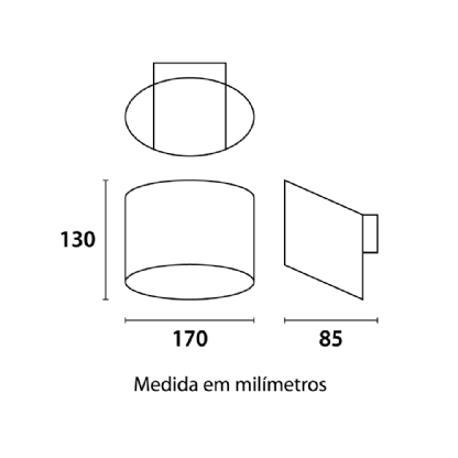 ARANDELA LED MUNIQUE 10W BIVOLT LUZ AMARELA 3000K ALUMINIO BRANCO IP54 - BLUMENAU