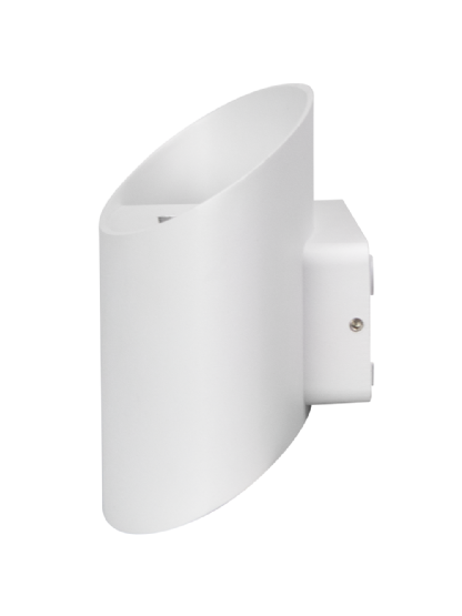 ARANDELA LED MUNIQUE 10W BIVOLT LUZ AMARELA 3000K ALUMINIO BRANCO IP54 - BLUMENAU