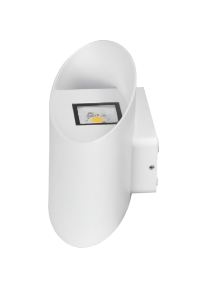 ARANDELA LED MUNIQUE 10W BIVOLT LUZ AMARELA 3000K ALUMINIO BRANCO IP54 - BLUMENAU