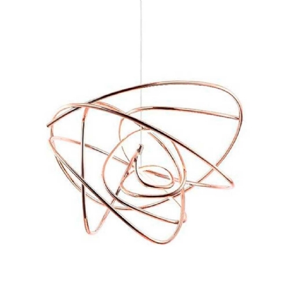 Pendente Led Ninho Rose Gold 41x28cm 24W Luz Amarela - Bella