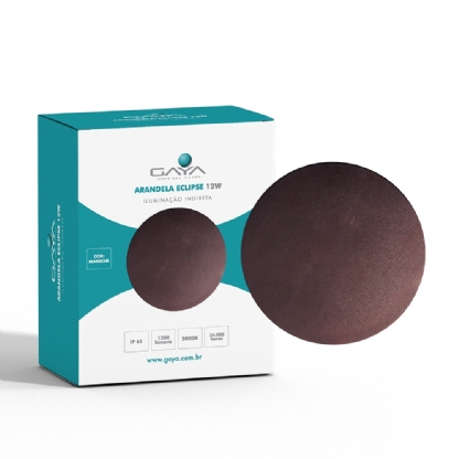 ARANDELA LED ECLIPSE MARROM 12W BIVOLT 3000K 1200  LUMENS