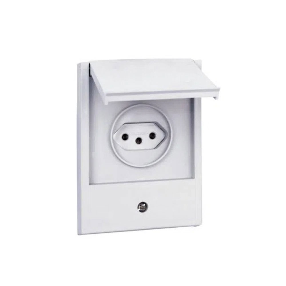 CONJUNTO AQUATIC 4X2 TOMADA 2 POLOS + TERRA 10A - PIAL LEGRAND