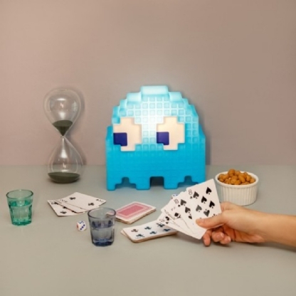 LUMINARIA DE MESA FANTASMINHA PACMAN AZUL PARA 1 LAMPADA E27 - USARE