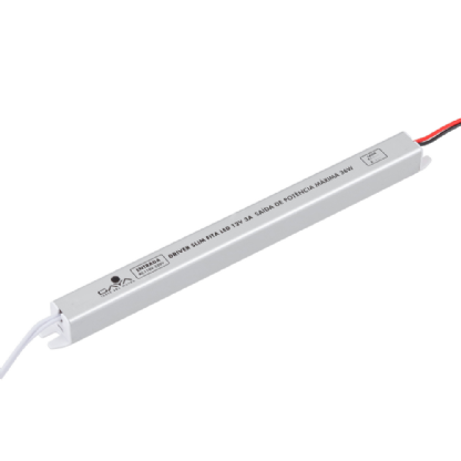 FONTE SLIM PARA FITA LED 3A ENTRADA BIVOLT E SAIDA 12V ATE 36W - GAYA