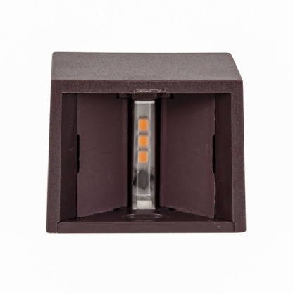 ARANDELA MINI LED 2W BIV 3000K IP65 MARROM 2 FACHO - GAYA