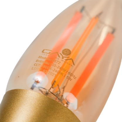 LAMPADA LED FILAMENTO SMART VELA 5W BIVOLT LUZ AMARELA DIMERIZAVEL 470LM - GAYA